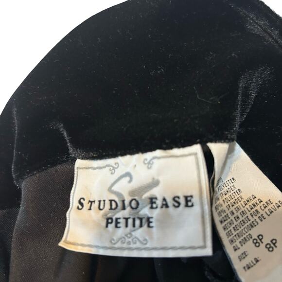 Studio Ease Petite 8P Woman Velvet Maxi Vintage Dress Y2K Gothic Cocktail Party - Picture 7 of 8